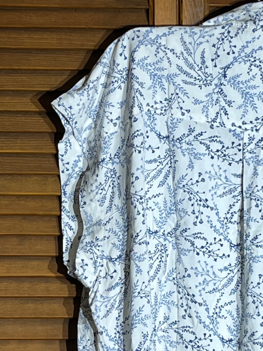 Jachs White Blouse with Blue Leaf Print - Picture 5 of 6